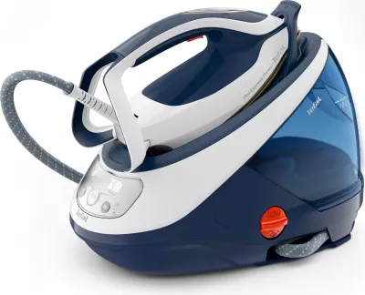 Hekur me stacion avulli, Tefal, GV9221E0, 2600 W 7.6 bar 140 g/min goditje avulli 550 g/min shtesë, bardhë-blu