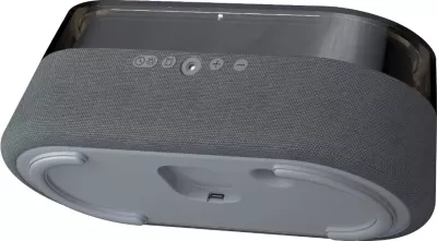 Altoparlant Bluetooth Moye Hemera 15W, orë alarmi me FM radio, dritë nate RGB, karikim pa kabllo Qi 5-15W, bateri 1800mAh, USB-C, zi/gri