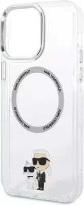 Mbështjellës Karl Lagerfeld KKLHMP13XHNKCIT për iPhone 13 Pro Max 6.7", transparent, MagSafe