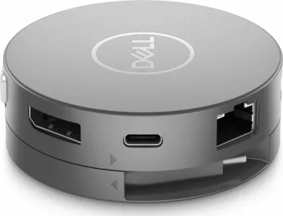 Adapter USB-C 7-në-1 Dell DA310 (470-AEUP), PD 90W, 2x USB 3.0, HDMI/DisplayPort/VGA, LAN Gigabit, gri