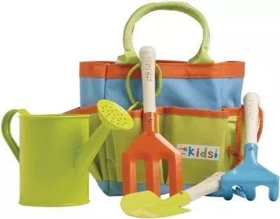 Set veglash kopshti për fëmijë Briers B5101, metal, 5 copë, me çantë
