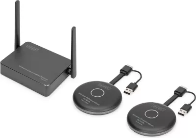 Sistem bashkëpunimi pa tela Digitus Click & Present Pro, desktop, HDMI, Wi-Fi 5, i zi/gri