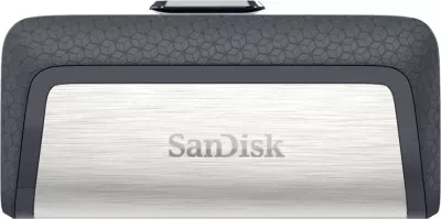 USB flash drive SanDisk Ultra Dual Drive USB Type-C 32 GB, e zezë, argjendtë