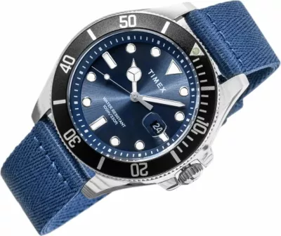 Orë dore për meshkuj Timex, e zezë