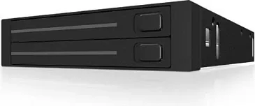 Kornizë hot-swap për SSD/HDD 2x2.5" SATA ICY BOX, për bay 3.5", 6 Gbit/s, e zezë
