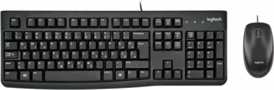 Set tastierë + Maus LOGITECH MK120 (920-002549), USB, i lidhur me kabllo, layout slloven, e zezë