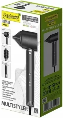Multistyler Maestro MR-230, Set për kujdesin e flokëve 3në1, E zezë