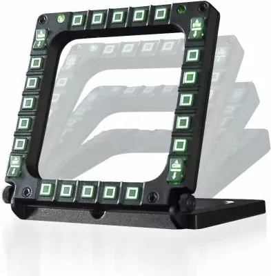 Panel MFD për simulim fluturimi Thrustmaster MFD Cougar, 48 komanda të programueshme, me ndriçim, set 2 copë, i zi