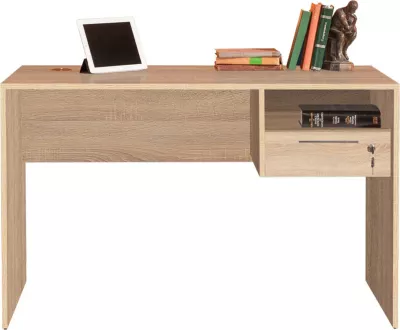 Tavolinë studimi Hanah Home, Cms-510-Ss-1, ngjyrë sonomo dhe e bardhë