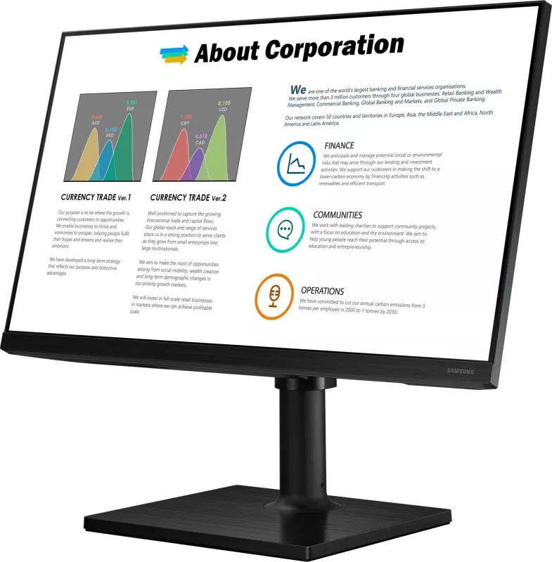 Monitor Samsung T45F, 27", Full HD, LCD, i zi