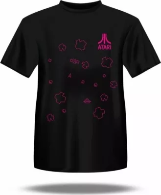 Maicë për meshkuj 4F ATARI Asteroids, madhësia M, e zezë