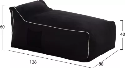 Puf “ZAFER” FH5772.12, material Textilene, ngjyrë e zezë
