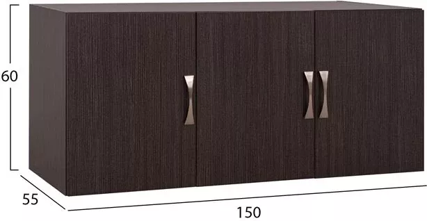 Dollap me 3 dyer Carly FH385.01 ngjyrë Zebrano 150x55x60