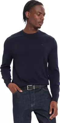 Xhemper për meshkuj Calvin Klein LS Merino Crew LV04LB305G, i kaltër i errët [Madhësia: S]