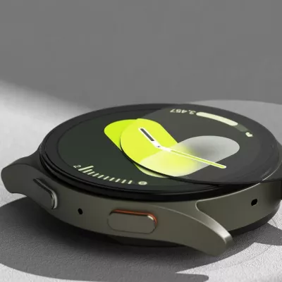 Mbështjellës + xham i temperuar Ringke për Samsung Galaxy Watch 7 44mm, Zi, set