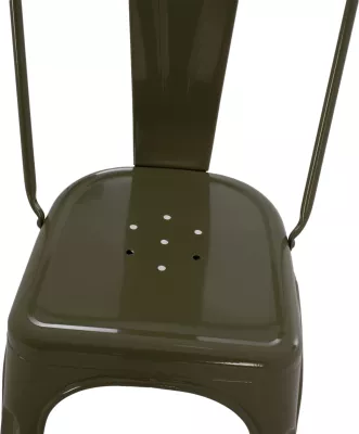 Karrige për ngrënie MELITA FH8641.43 metalike, ngjyrë ulliri e errët, 43x50x82H cm.