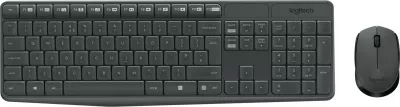 Tastierë dhe maus Logitech MK235, Wireless, USB, AZERTY, Gri