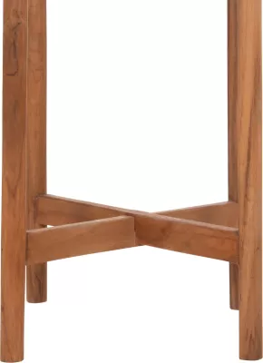 Vazo e brendshme me bazë druri teak, ngjyrë e zezë dhe e bardhë, RENTIL FH4683M, 27x66cm
