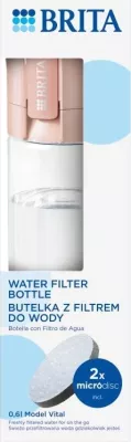 Shishe filtruese UJI Brita Vital, 600 ml, 2x filter, rozë