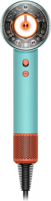 Tharëse flokësh Dyson Supersonic Nural, 1600 W, 13.3 l/s, Blu, Portokalli