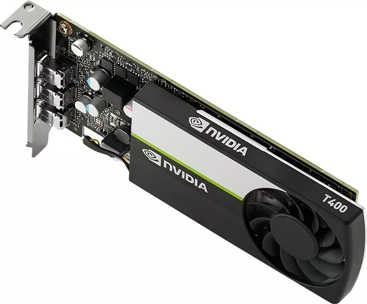 Kartelë grafike PNY VCNT400-4GB-PB, T400, 4 GB, GDDR6, PCI Express x16 3.0, e zezë