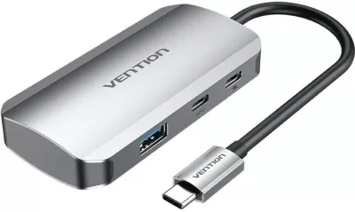 Docking station Vention TNDHB, 3x USB3.0, 2x USB-C, 0.15m, gri