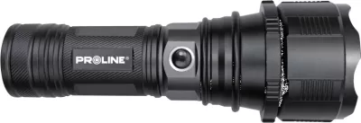 Llambë dore LED PROLINE 51037 2700lm, USB e rikarikueshme, 3x CREE U2, alumin, e zezë, set me bateri/karikues/kabllo USB