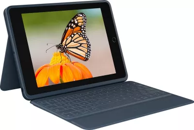 Mbështjellës me tastierë Logitech Rugged Combo 3 për iPad 7/8/9, QWERTY, Nordic, blu