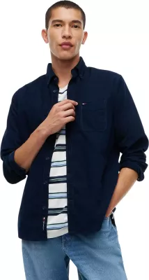 Këmishë me mëngë të gjata për meshkuj Tommy Hilfiger Jeans DM0DM23517, blu e errët