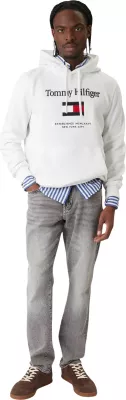 Duks me kapuç Tommy Hilfiger MW0MW42735 për meshkuj, i bardhë [Madhësia: L]