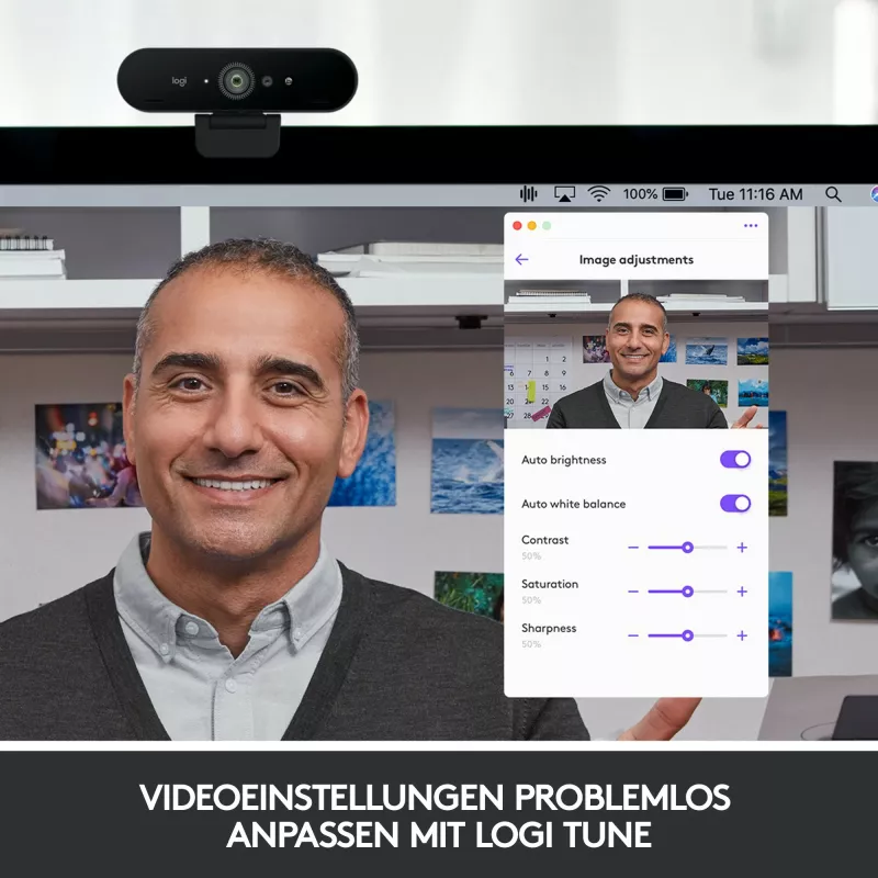 Kamerë Logitech BRIO 4K STREAM EDITION, 4096 x 2160 pixels, Full HD, 90 fps, e zezë