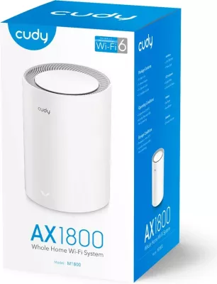 Mesh sistem Cudy M1800, Wi-Fi 6, Dual-band, e bardhë