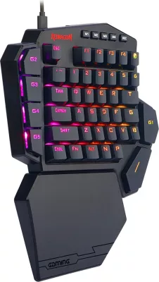 Tastierë gaming njëdorëshe mekanike Redragon K585 DITI, RGB, 42 taste, 7 makro, me kabllo USB, e zezë