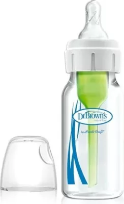 Shishe Qelqi për Foshnja Dr. Brown’s Anti-Colic, 120 ml, Thithkë Nivel 1, Pa BPA, 1 Copë