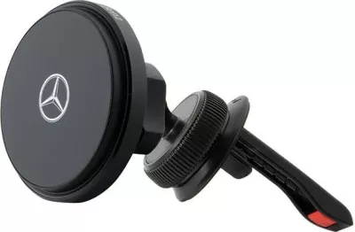 Mbajtës magnetik Mercedes Silver Star MagSafe për veturë, karikim wireless, i zi