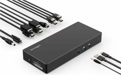 Docking station Kensington SD4781P EQ, USB-C & USB-A, Dual 4K, e zezë