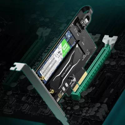 Kartë zgjerimi PCIe për M.2 SSD, UGREEN 70504, PCIe 3.0 x4, NVMe/SATA, 2230-2280, set me aksesorë
