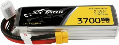 Bateri LiPo Tattu 3700mAh 14.8V 45C 4S1P me lidhës XT60