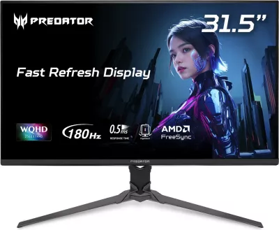 Monitor gaming Acer Predator XB323QUPbmiiprx, 31.5", QHD, IPS, 180Hz, 0.5ms, FreeSync, HDR10, zi