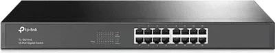 Switch, TP-Link, TL-SG1016, 16 porta Gigabit, e zezë