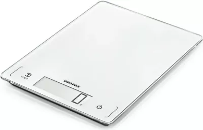 Peshore kuzhine dixhitale, Soehnle, Page Profi 300 (61507), kapacitet 20 kg, LCD i madh, sensor-touch, funksion HOLD, sipërfaqe qelqi, e bardhë