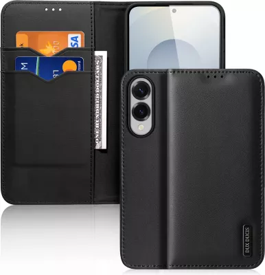 Mbështjellës Dux Ducis Hivo për Samsung Galaxy S25 Edge, me kapak, RFID, i zi