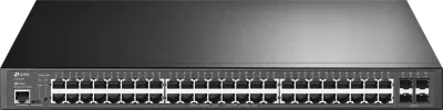 Switch TP-Link TL-SG3452P 48 porta Gigabit, 4 slote SFP, PoE, e zezë