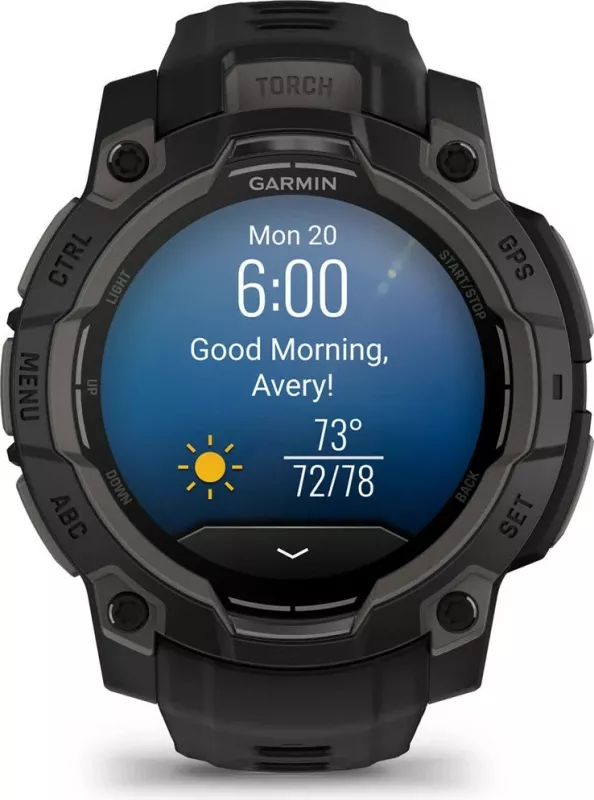 Smartwatch Garmin Instinct 3 AMOLED, 4 GB, GPS, e zezë