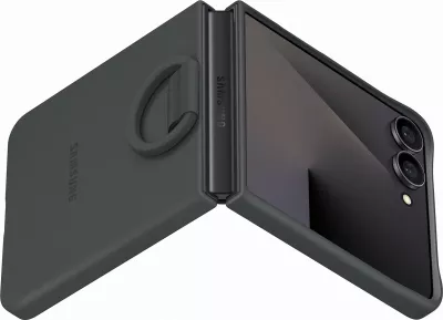 Mbështjellës Samsung Ring Case për Galaxy Flip7, silikon, i zi