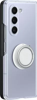 Mbështjellës silikoni Samsung Galaxy Z Fold 5 me mbajtëse gishti, Transparent