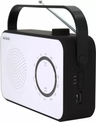 Radio portative Aiwa R-190BW FM/AM 2 W bardhë/zi