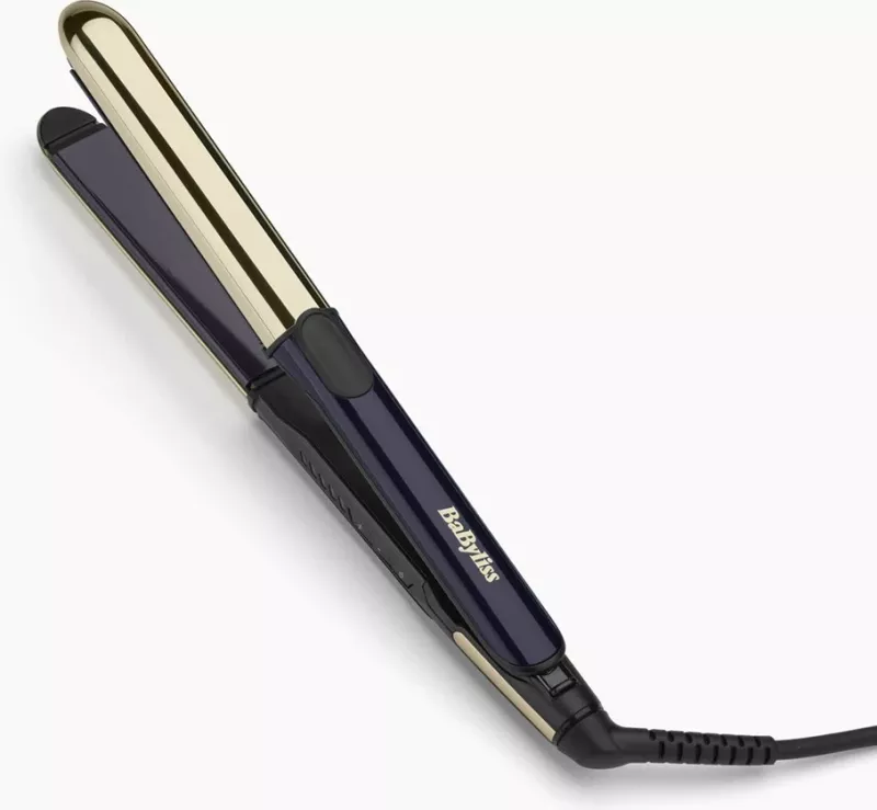 Hekur drejtimi flokësh Babyliss ST484E, pllaka qeramike, 5 nivele nxehtësie, zi/ari