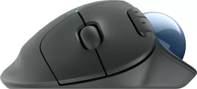 Maus Logitech ERGO M575S, Wireless Trackball, Graphite + Blue Ball