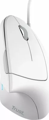 Maus Trust Verto 25133, ergonomik vertikal, USB me kabllo, 1600 DPI, 6 butona, i bardhë